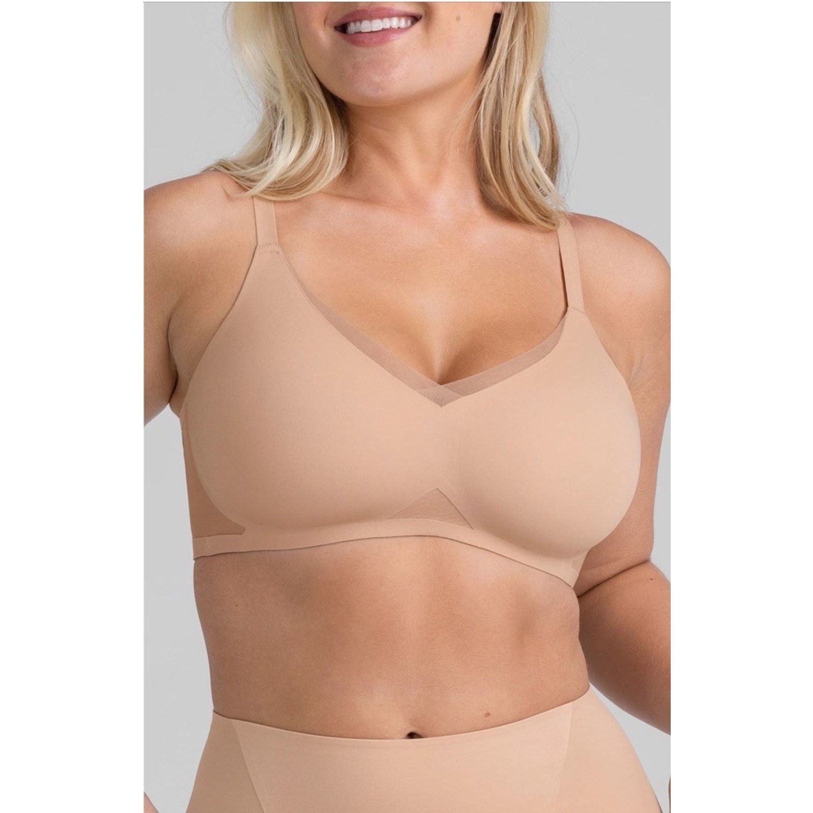 Honeylove Wireless Seamless Bra In Nude/Tan